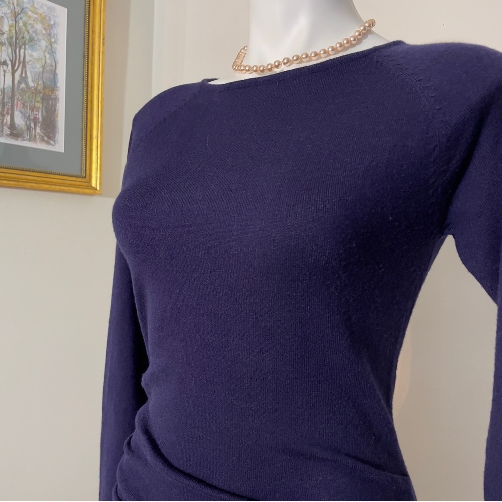 Pullover Factory Navy Sweater Dress Size: Extra Small - Picture 9 of 17